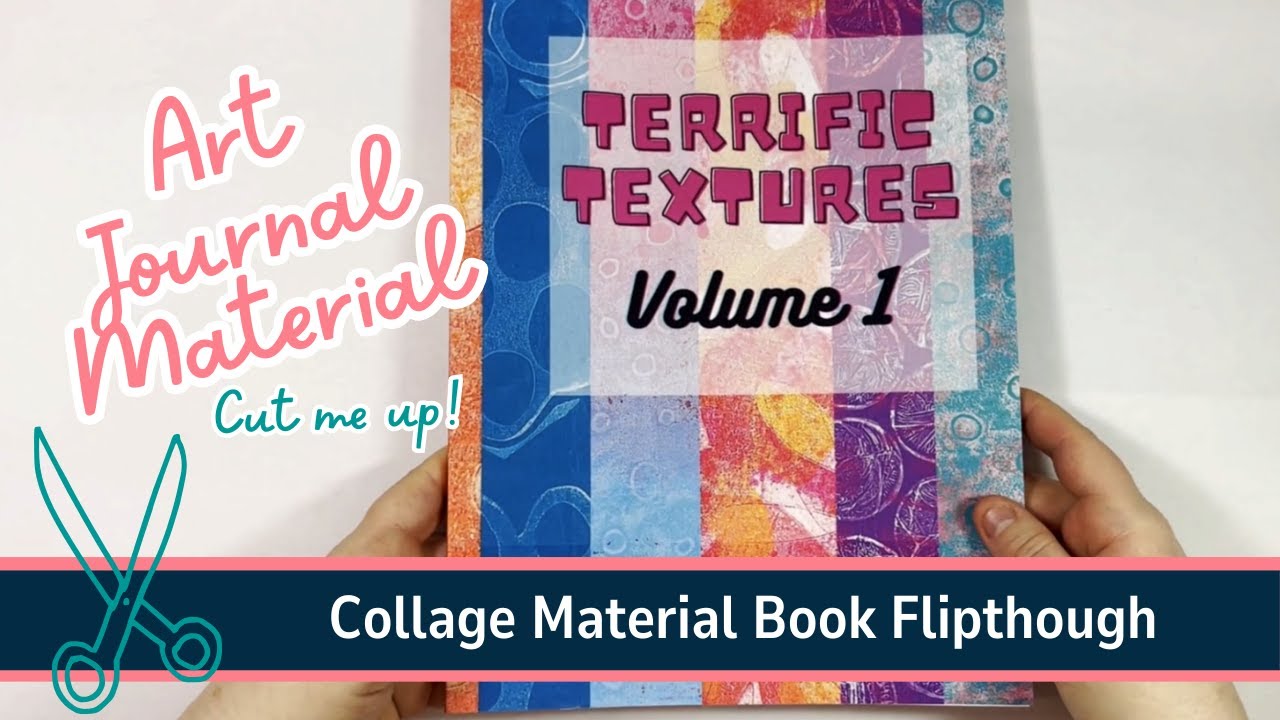 Terrific Textures Volume 1 - A Cut and Collage Book - Flip Through of Textured Background Pages