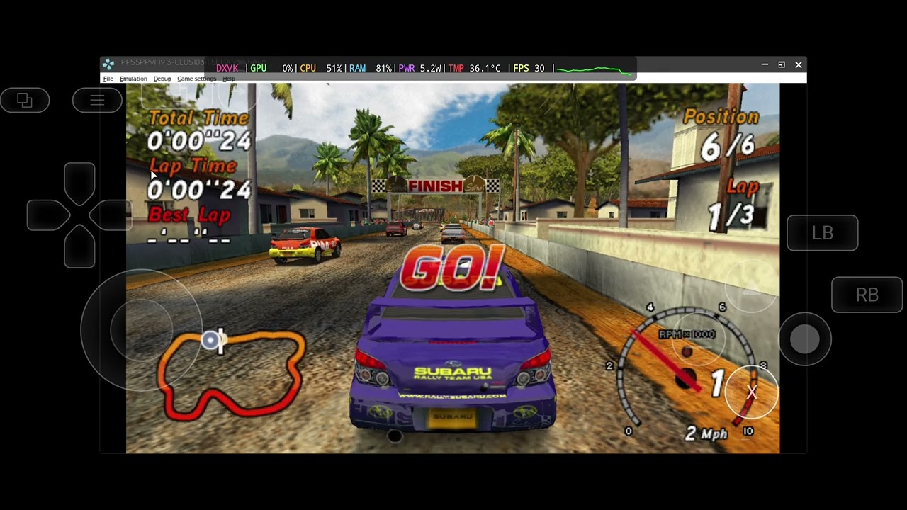 Sega Rally Revo Psp Emulator inside PC Windows Emulator Android Gamehub Mali Mediatek Dimensity 8100
