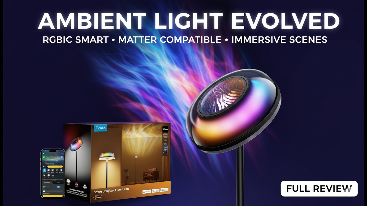 Govee Uplighter Floor Lamp Review – RGBIC Smart Ambient Lighting with Matter