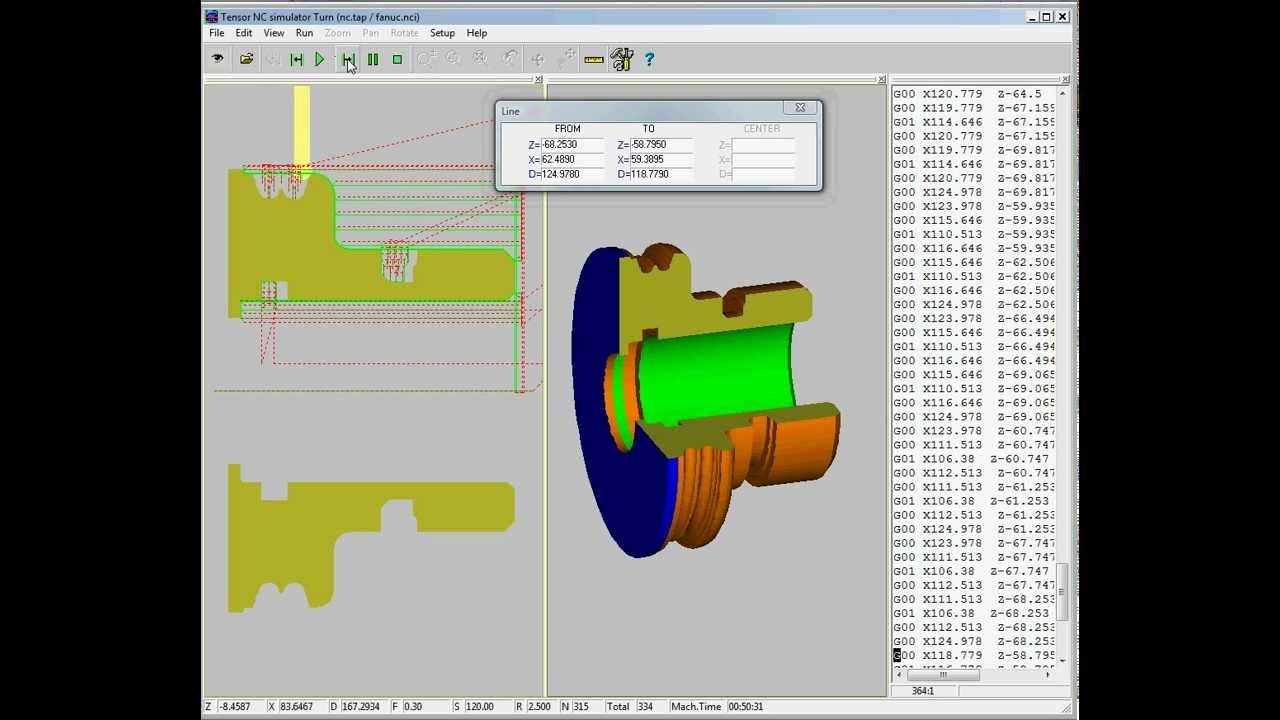 Fanuc Lathe Groove | 2D CadCam low cost and 2.5D Lathe and Milling CNC code