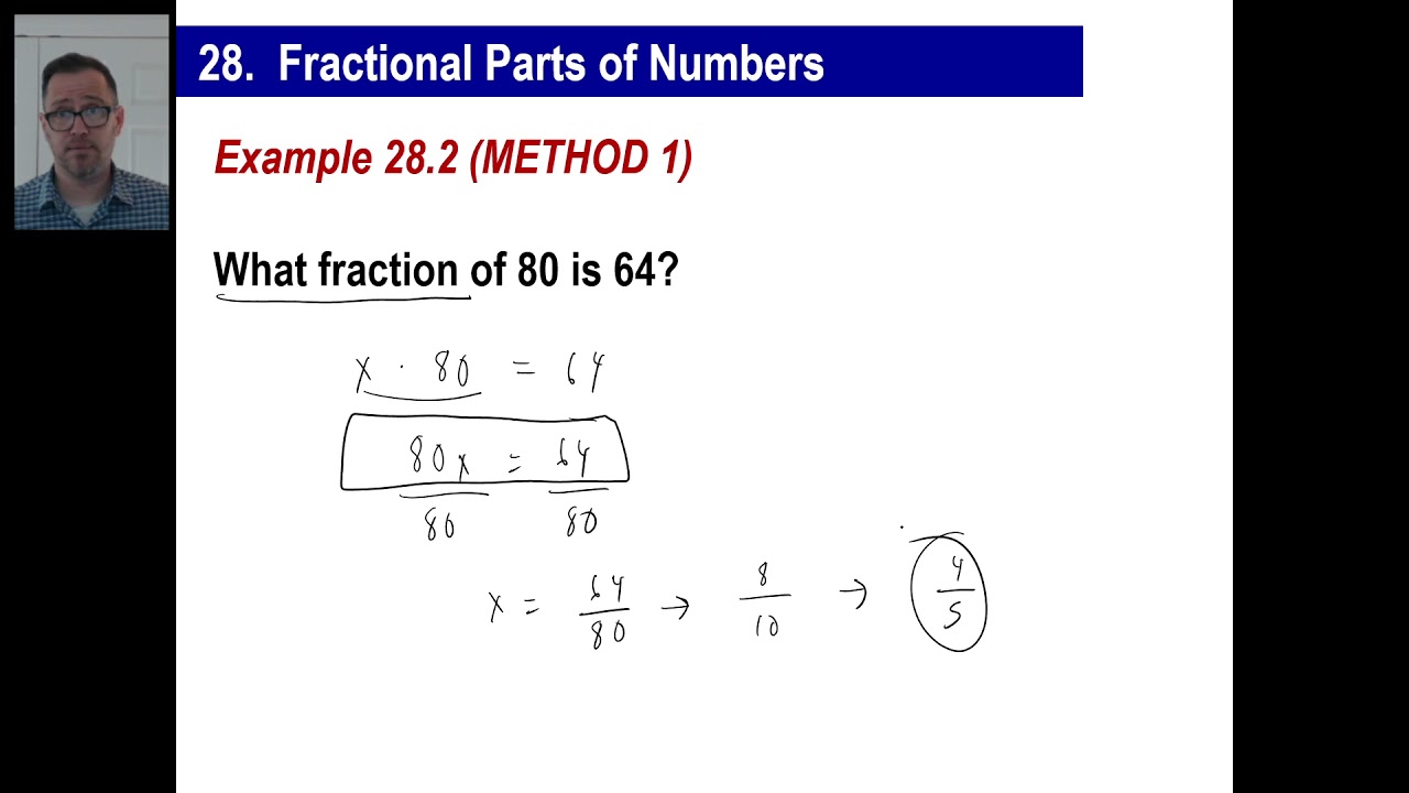 Saxon Math - Algebra 1: 3rd Edition (Lesson 28 - Fractional Parts of Numbers, Functional Notation)