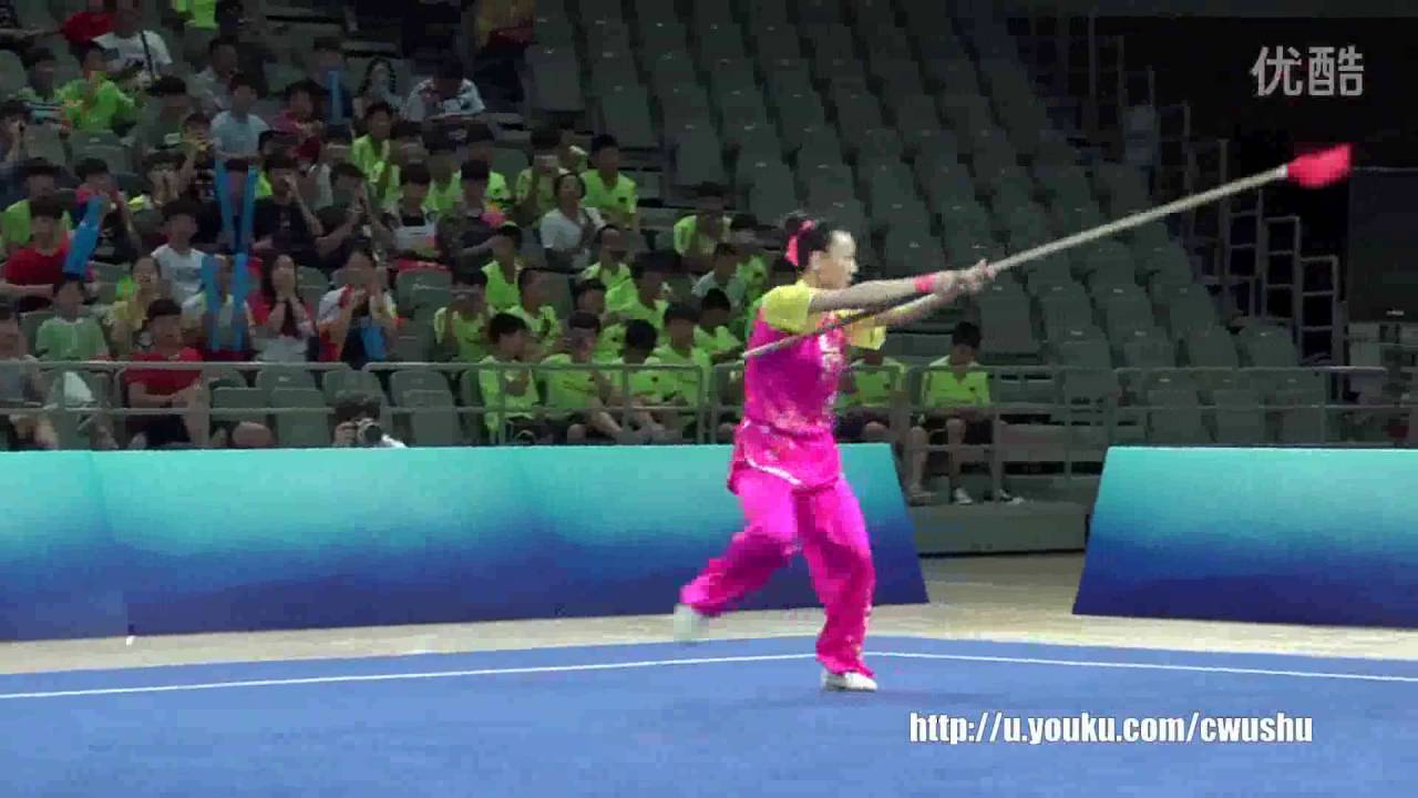 2016年全中国武术套路锦标赛 女子枪术  阚文聪（河北）第一名