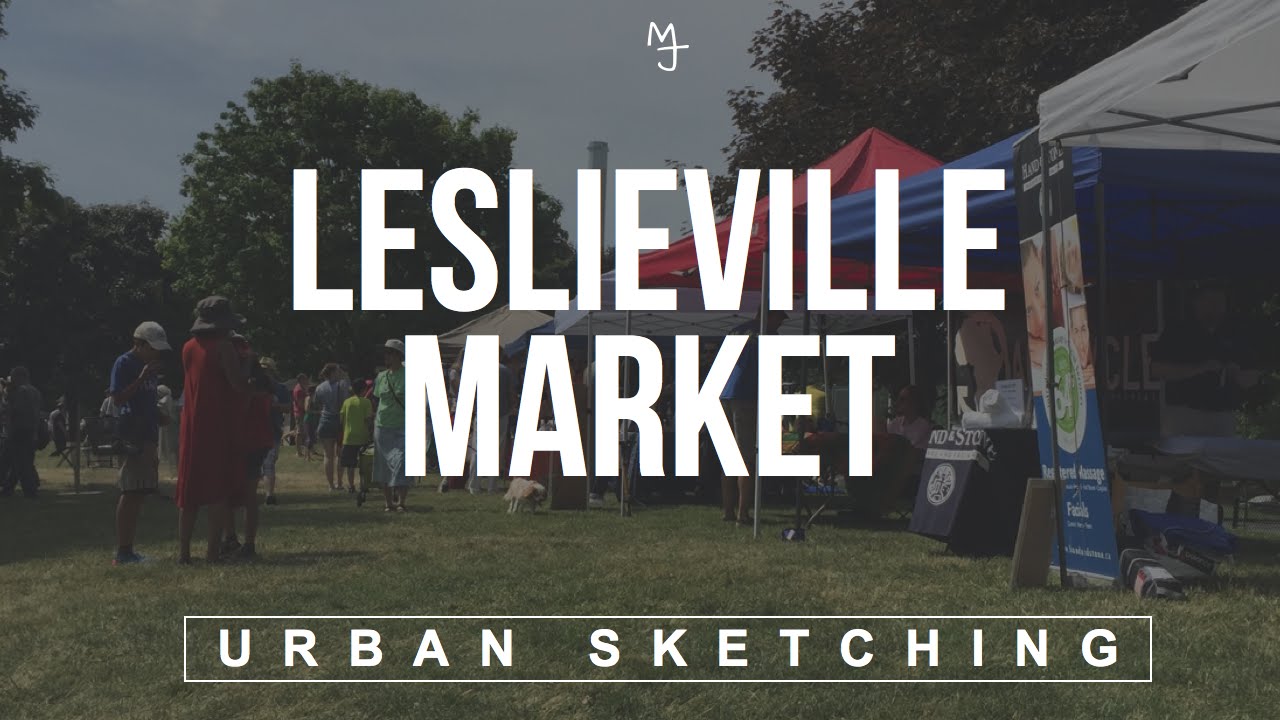 Urban Sketching the Toronto Leslieville Market