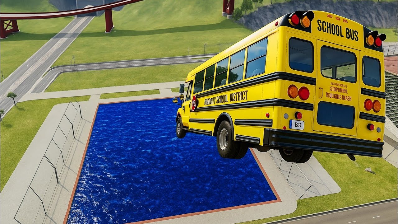 &ldquo;High-Speed Car Pool Jump 🔥 | BeamNG Drive Insane Stunts&rdquo;