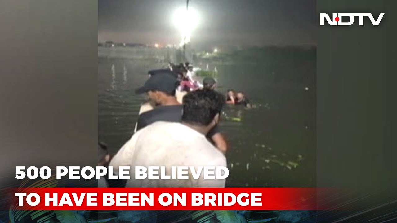 Video: People Swim To Safety After Gujarat Cable Bridge Snaps