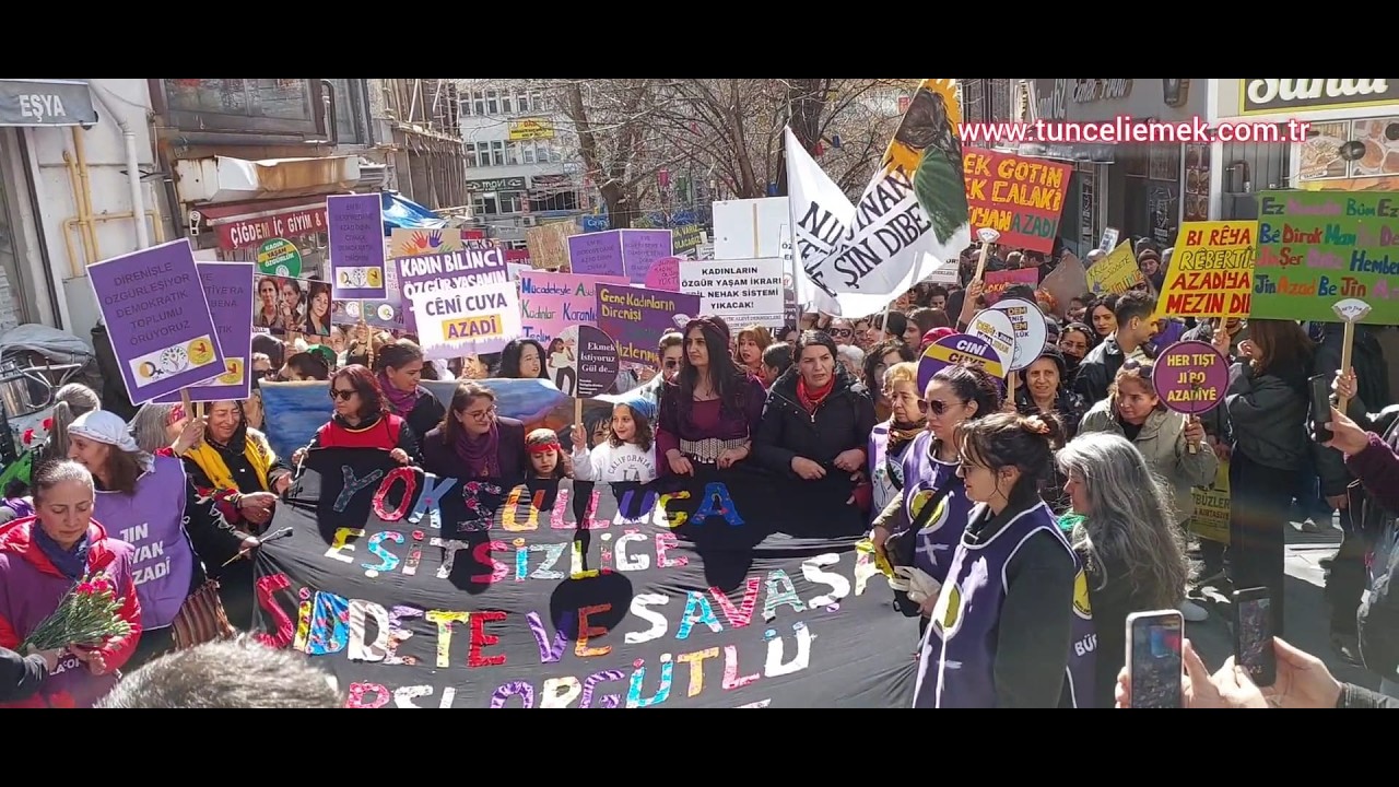 Tunceli’de 8 Mart: Binlerce Kadın Seyit Rıza Meydanı’nda Buluştu!