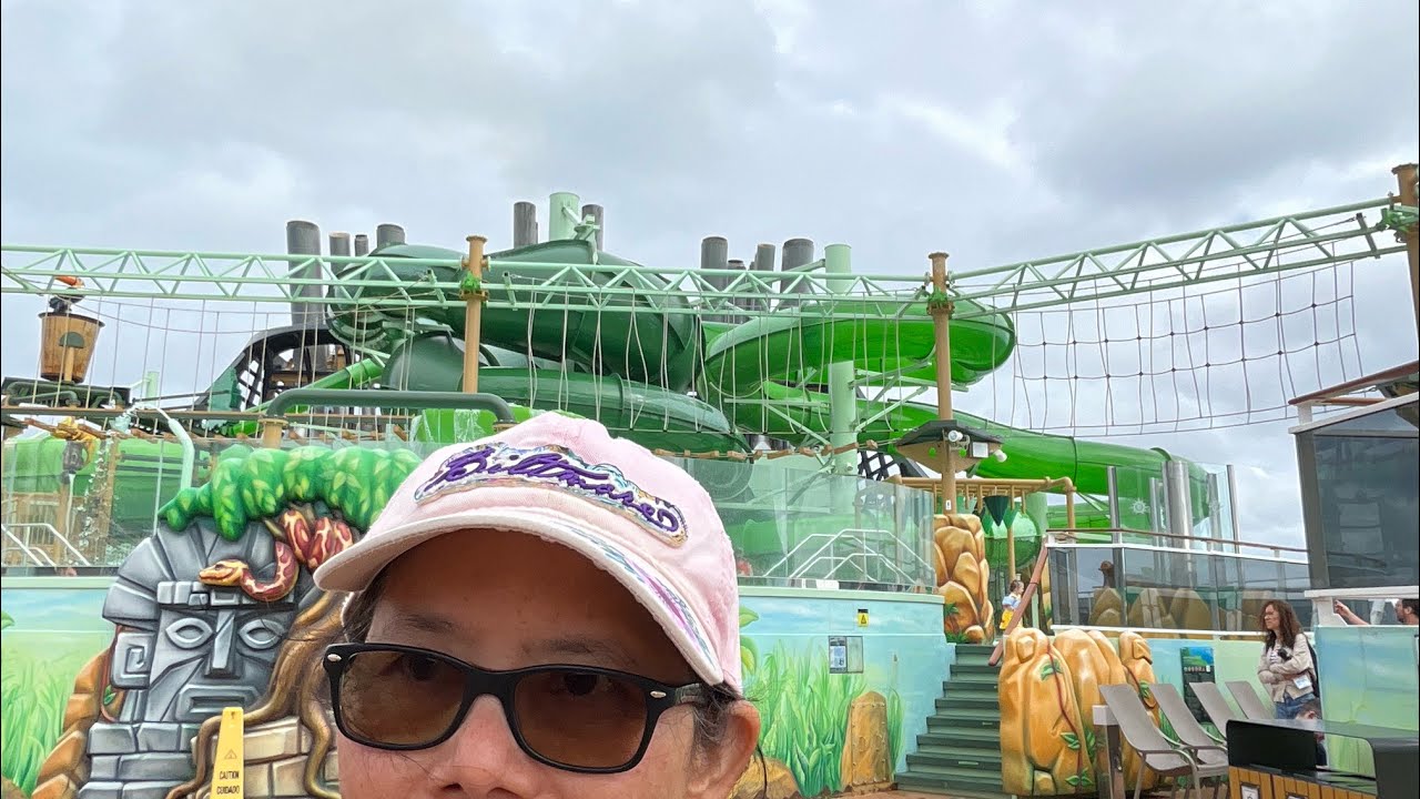 Welcome to Grandiosa water park at sea day.
