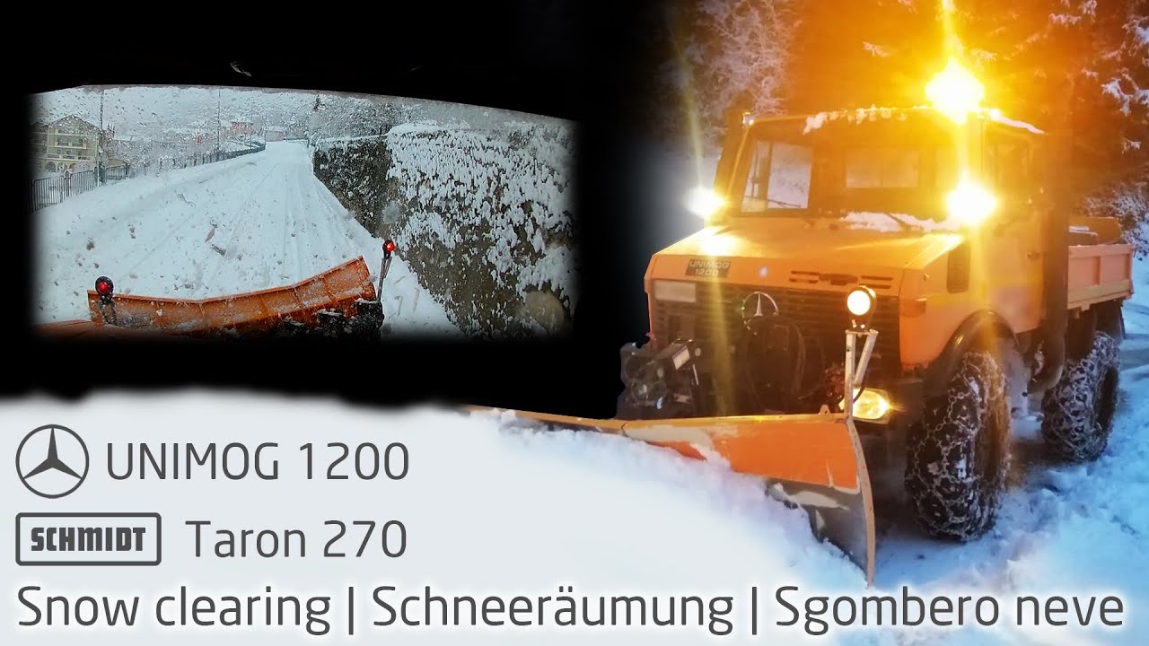 ❄️ Schneeräumung | 🌨️ Snow clearing | ❄️ Sgombero neve | UNIMOG 1200 | 📷 Onboard | January 2023
