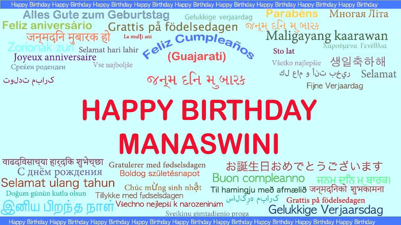 Manaswini   Languages Idiomas - Happy Birthday