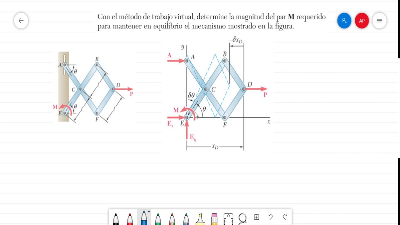 Estática | Análisis de estructuras | Método del Trabajo Virtual | Par M