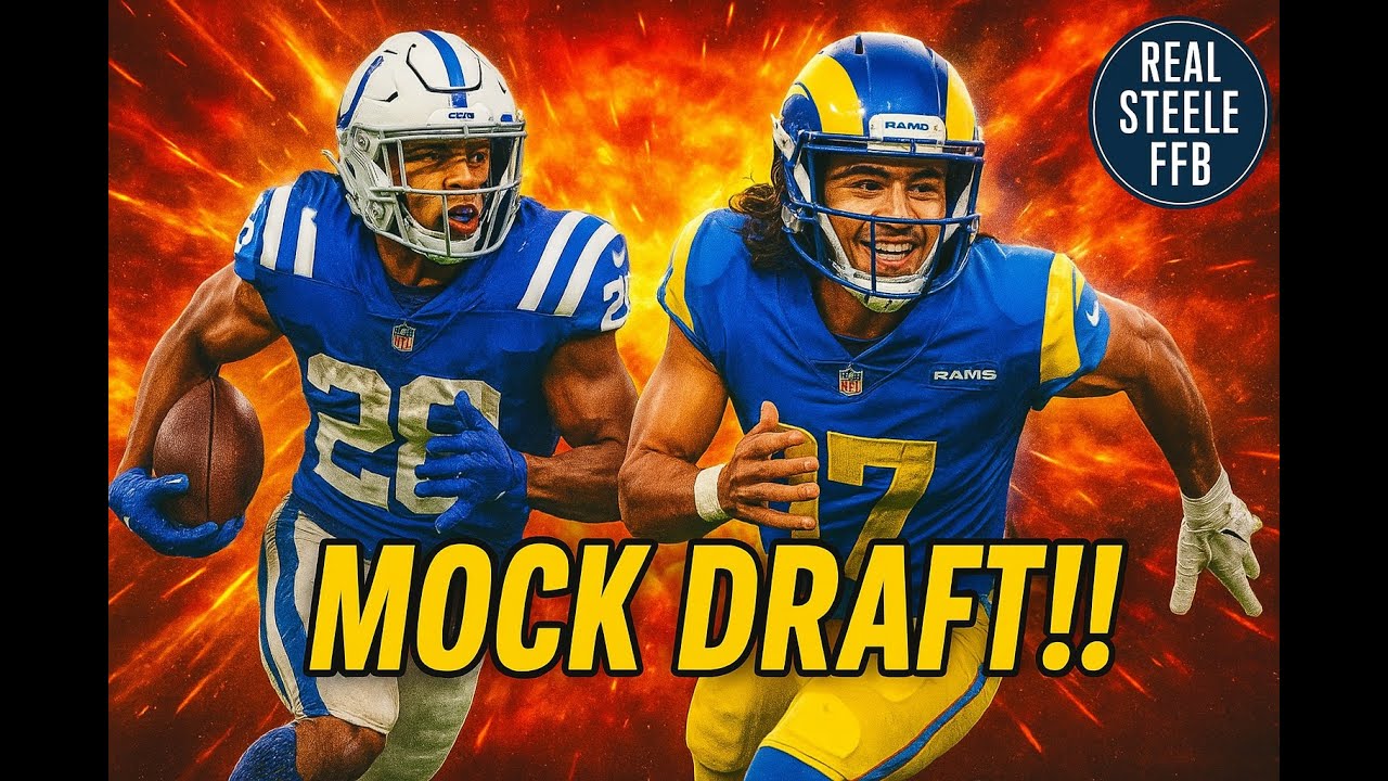 Mock Draft!! 12 Team, Half PPR, Pick 8!! Fantasy Football 2025!!