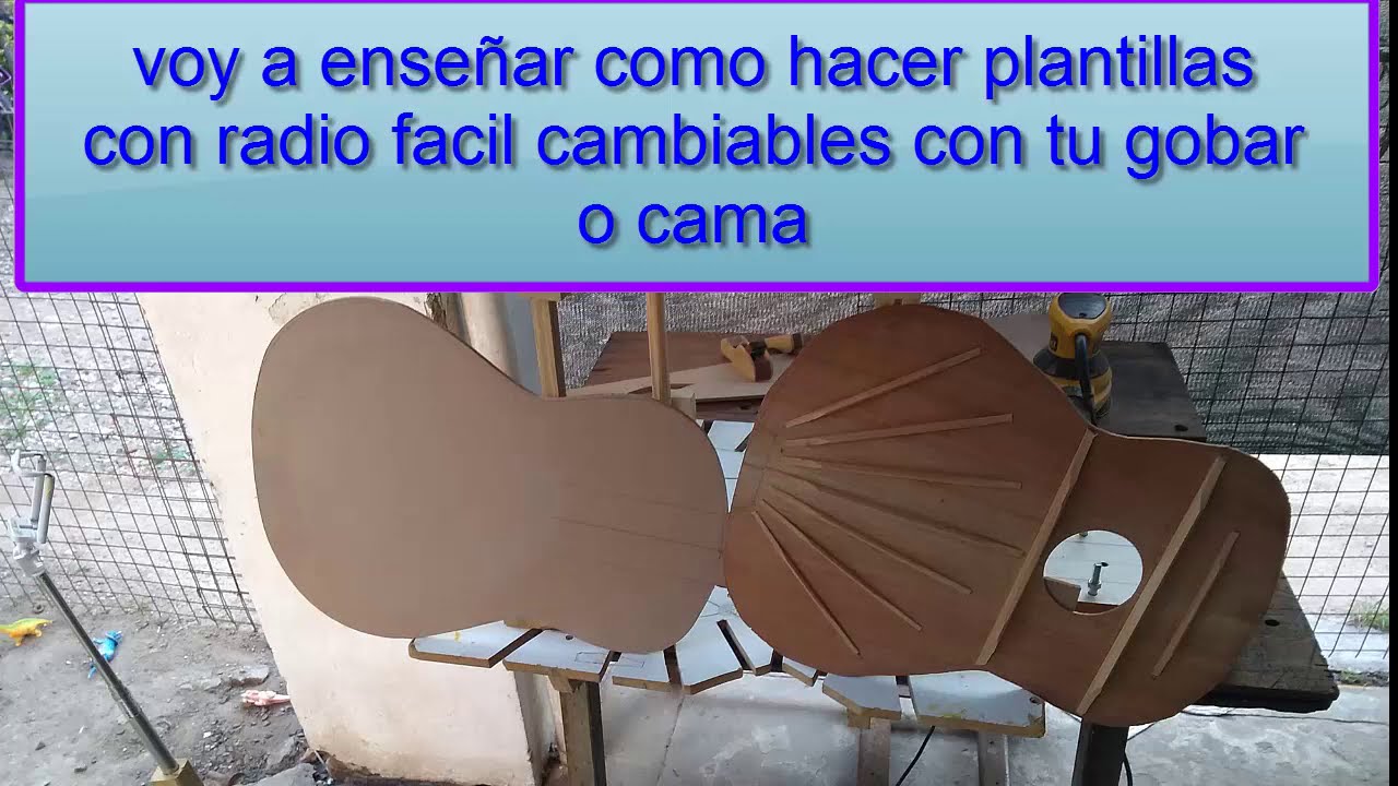 plantilla radio o curvatura tapa armonica guitarra