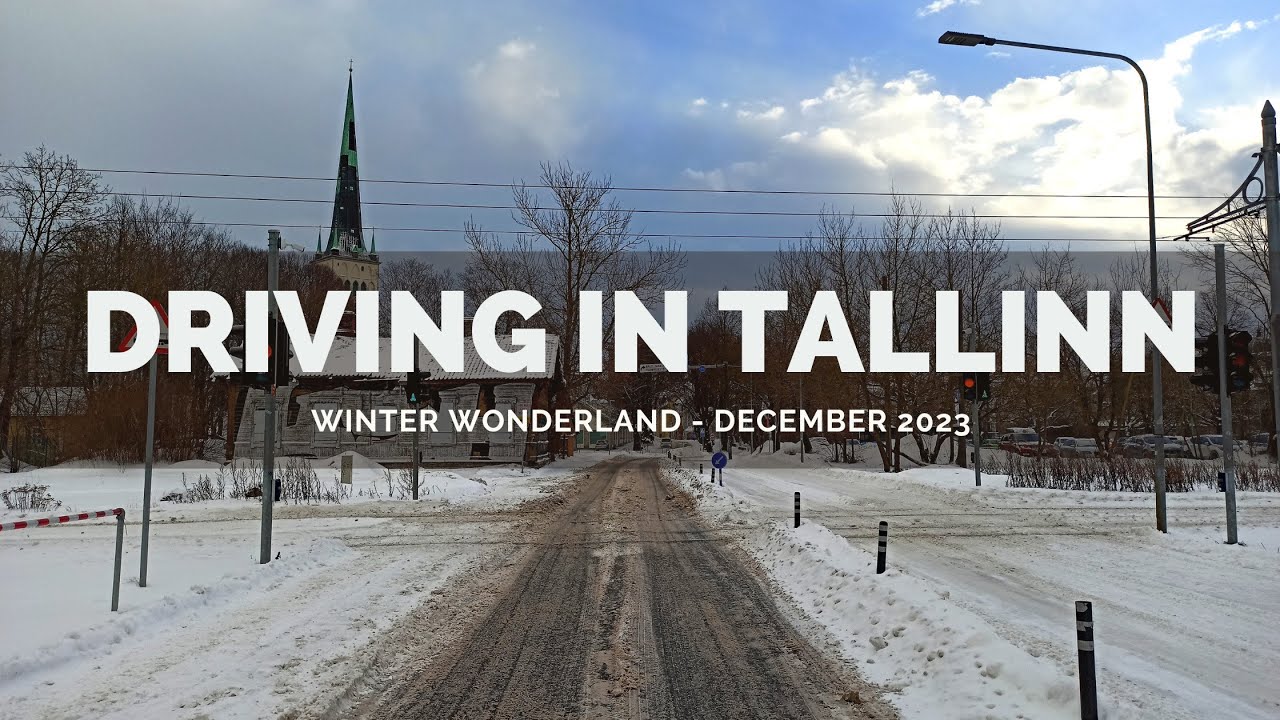 По Таллинну на автомобиле, Эстония | декабрь 2023 г. 🌨️ 🚗 🇪🇪