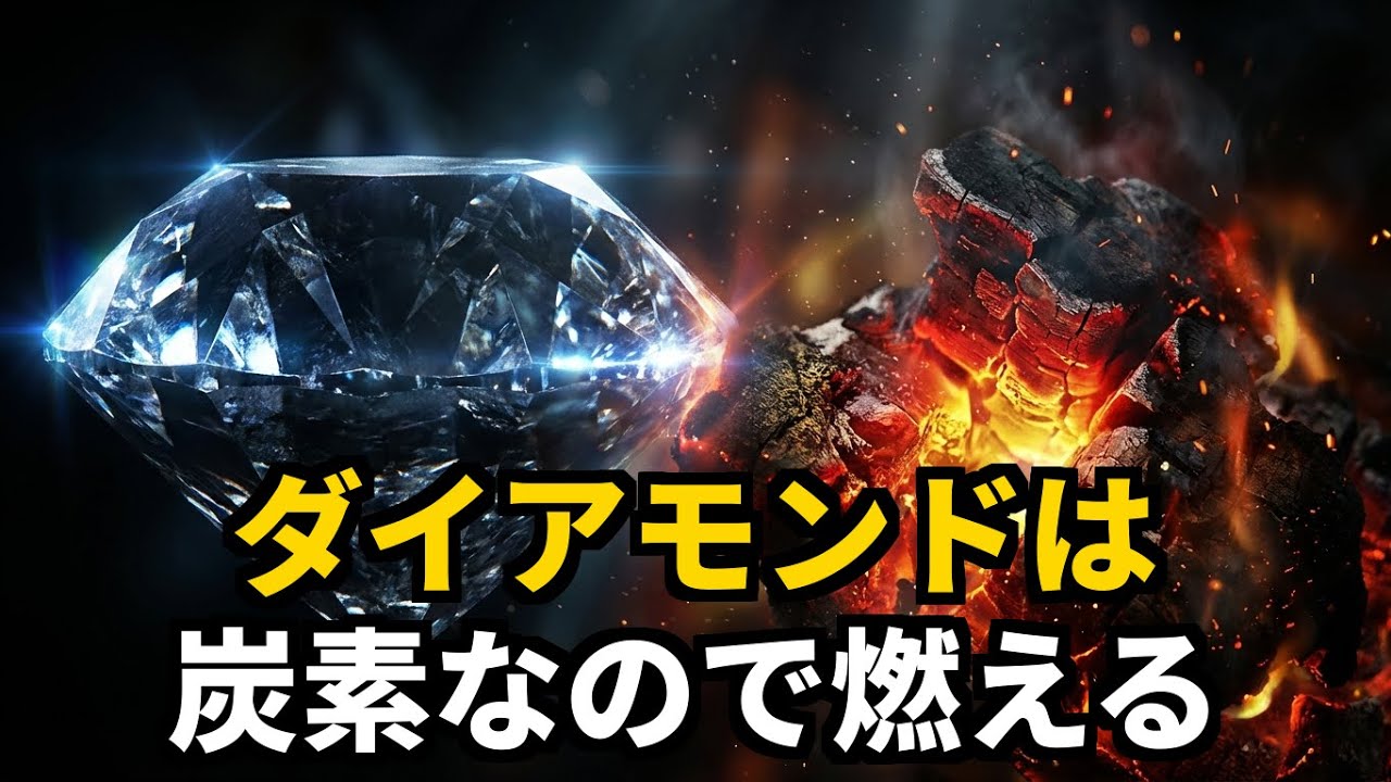 ダイヤモンドを熱すると二酸化炭素になる衝撃の真実 #教養ドキュ #ダイヤモンド燃焼