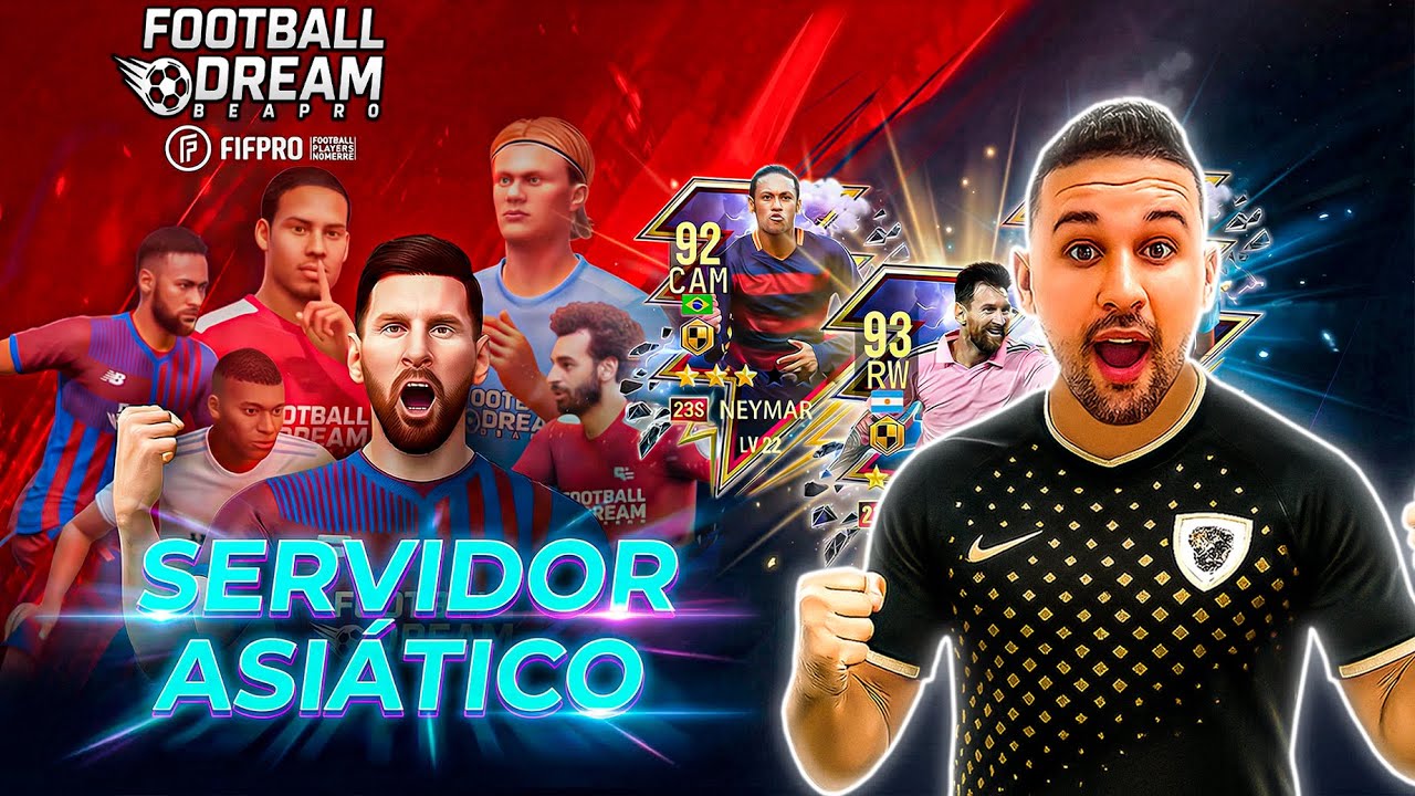 😱 INVADI O SERVIDOR ASIÁTICO E GANHEI CARTAS RARAS E INÉDITAS 🥶 NO FOOTBALL DREAM BE A PRO