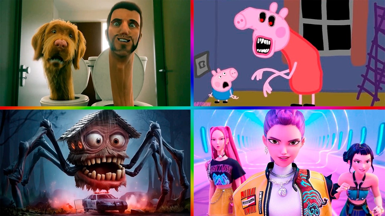 Skibidi Toilet 🆚 Kpop demon hunter 🆚 PEPPA PIG EXE 🆚 Erosion Worm 🎵Who is win Tiles Hop EDM Rush