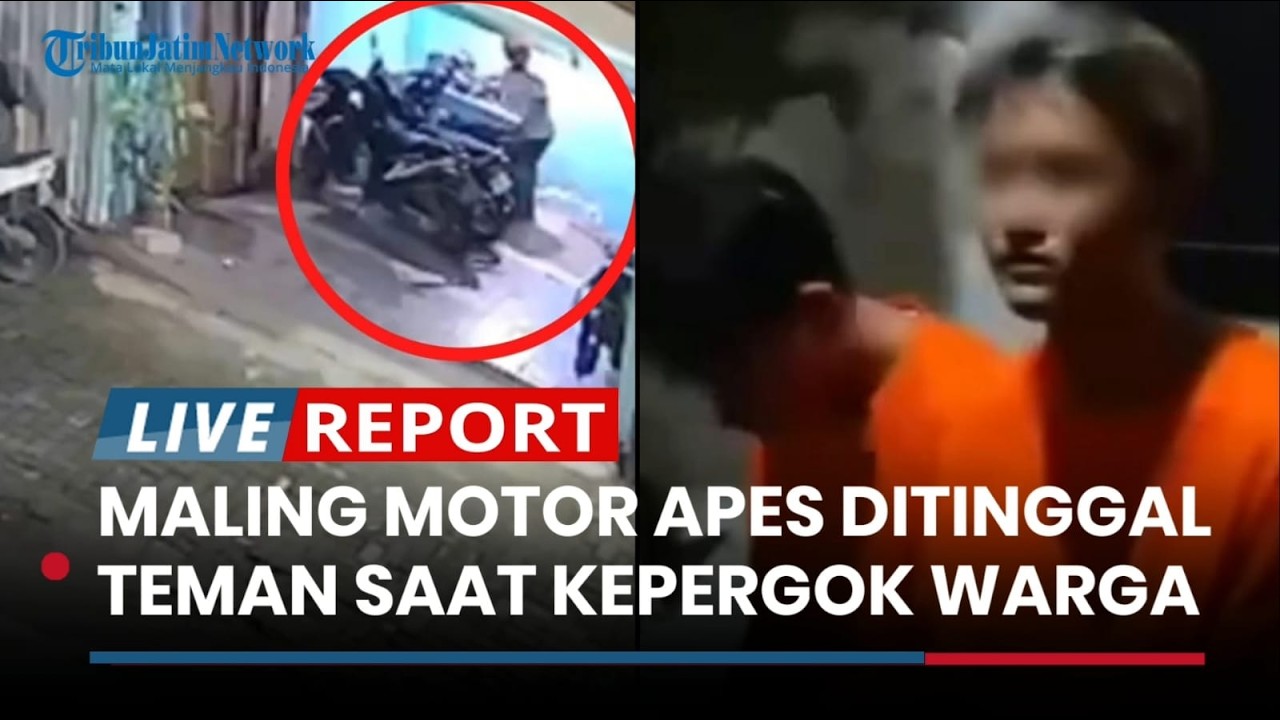 Maling Motor Apes Ditinggal Teman saat Kepergok Warga, Kapolrestabes Surabaya Ngakak