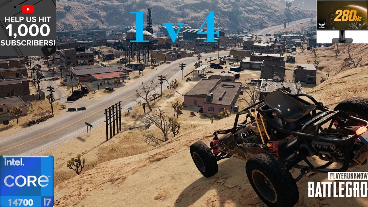 PUBG PC : 1 V 4 RANK. I7 14700 & RTX 3060TI 1080P