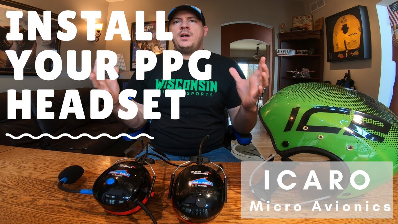 Mico Avionics PPG  Headset Install on ICARO Solar X Paramotor Helmet