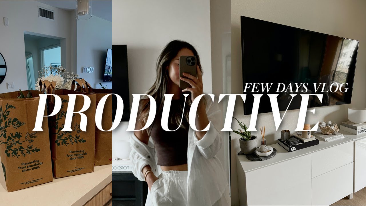 PRODUCTIVE VLOG: time management, better habits, healthy grocery haul, weekly reset