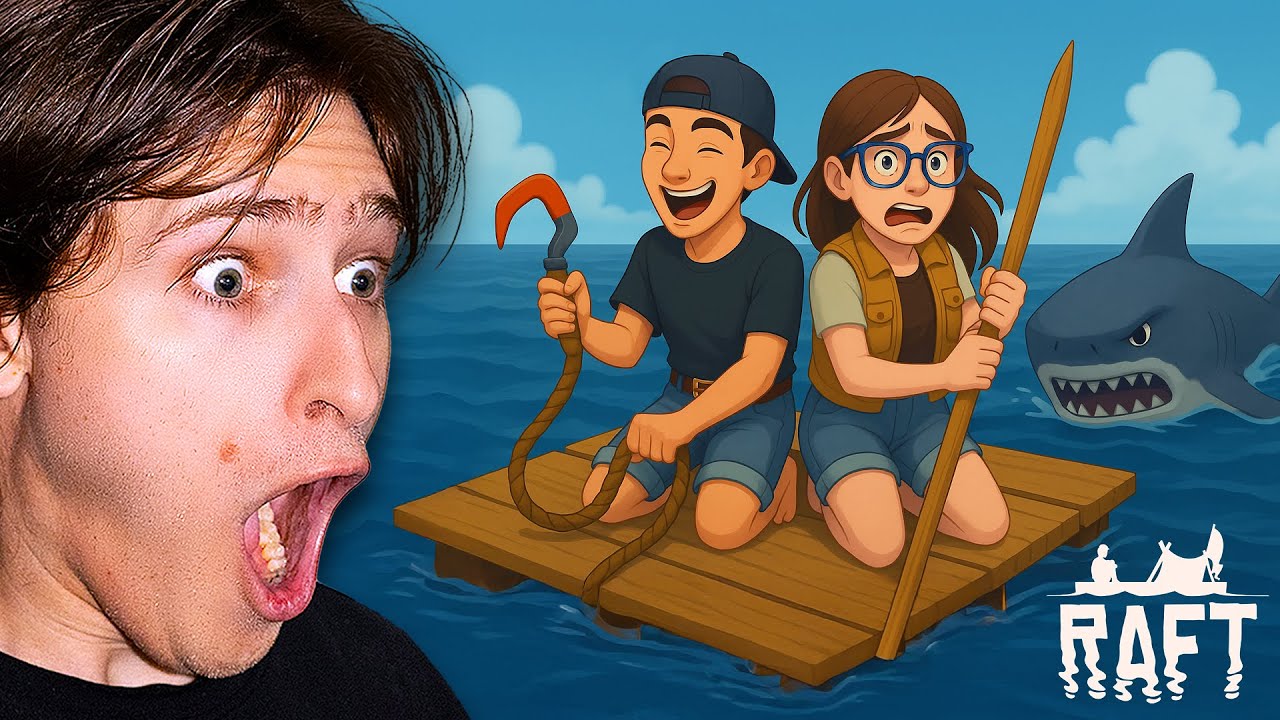 STRANDED ON A RAFT WITH MY GIRLFRIEND | RAFT EP 1