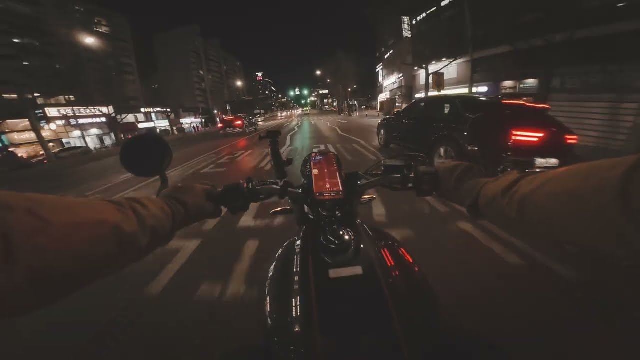 Night riding around Seoul | GB350S | Osmo Action6