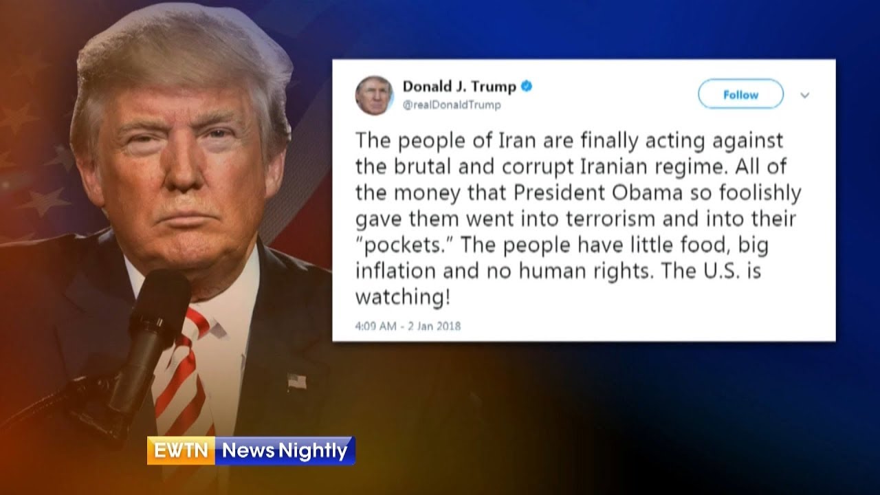 President Trump says people in Iran are hungry for food and freedom. - ENN 2018-01-02