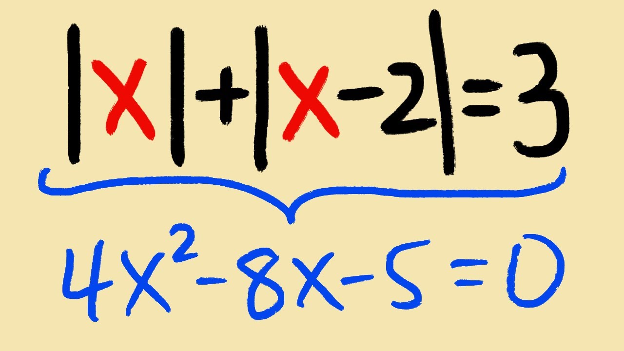 turning an absolute value equation into a quadratic equation