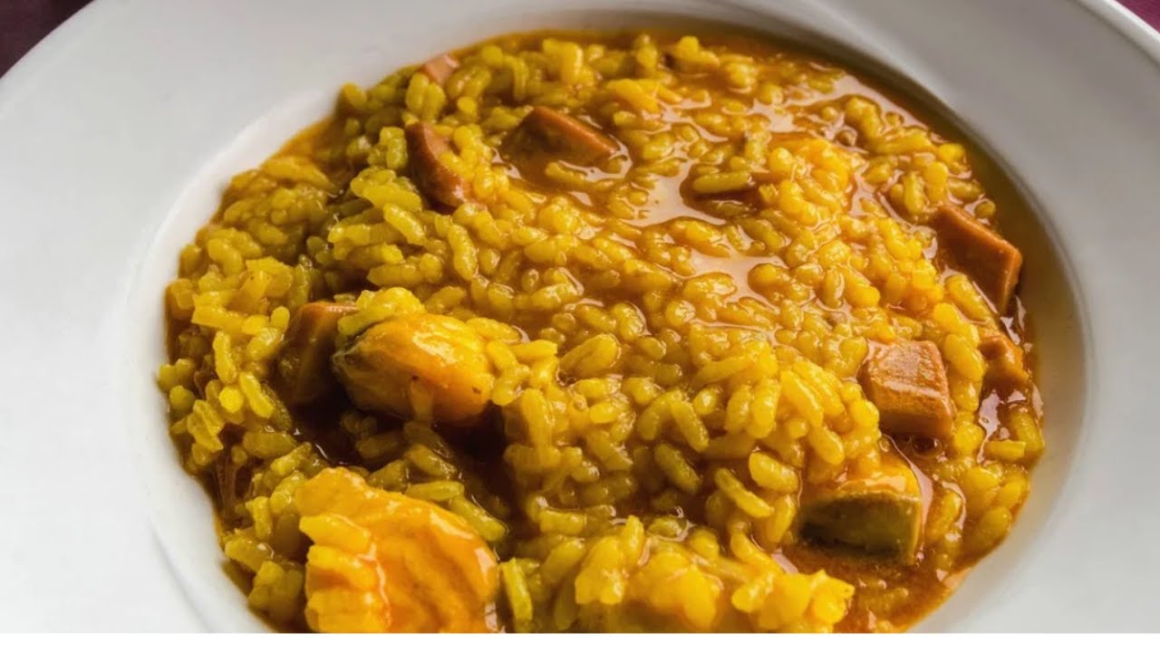 Arroz caldoso con pescado y marisco Economico y facil