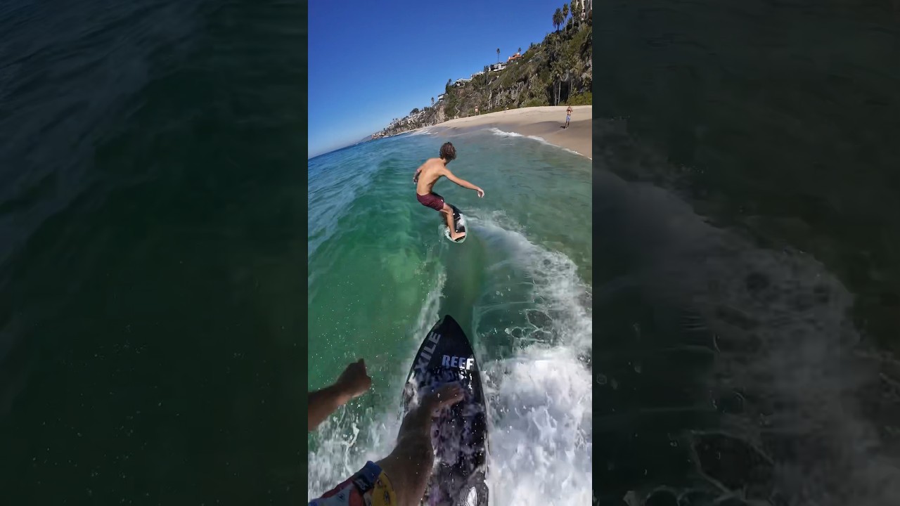 POV Skimboarding perfect Glassy Waves #skimboarding #crystal #clear #surfing #watersport