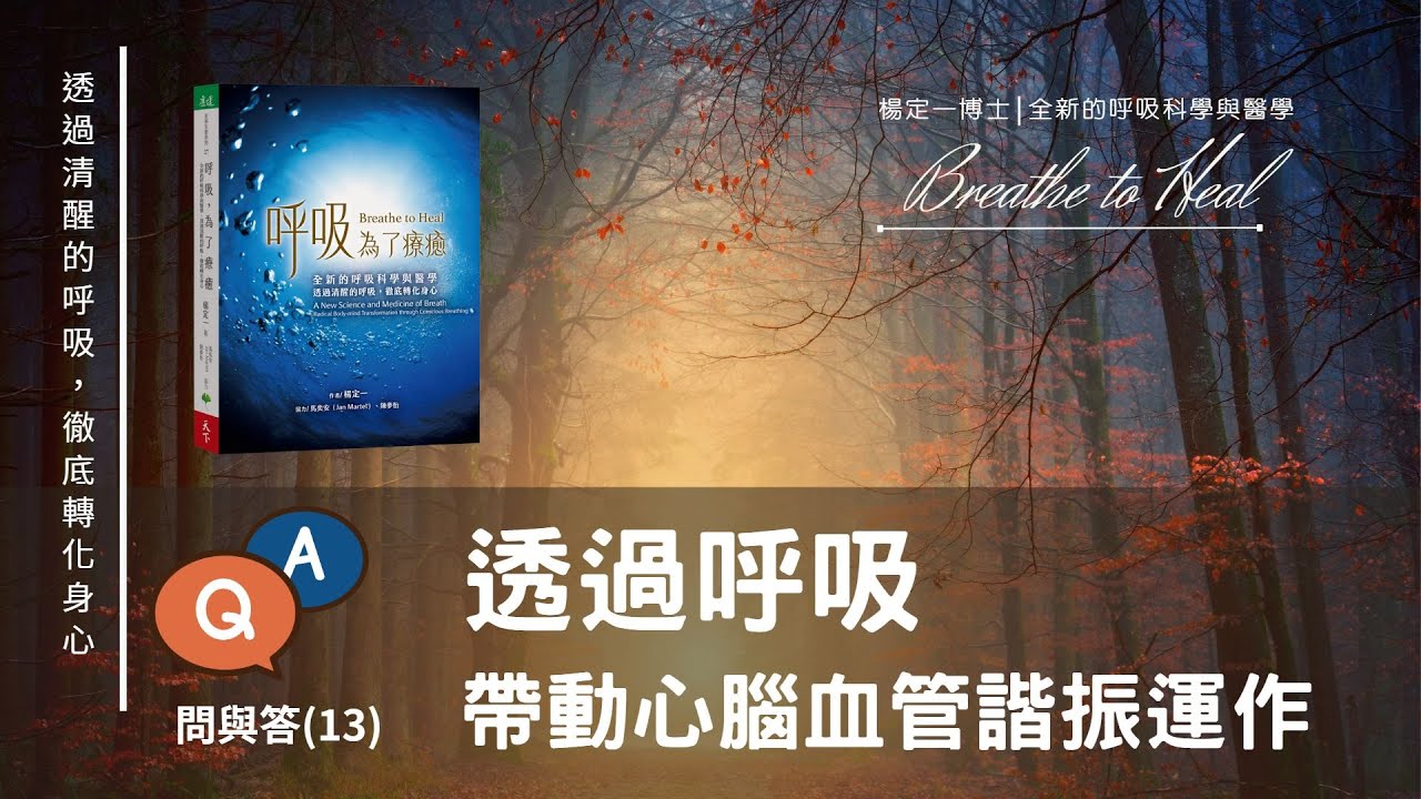 楊定一：感恩心，配合呼吸的頻率，帶動心腦血管回到健康的諧振－呼吸，為了療癒QA（13）