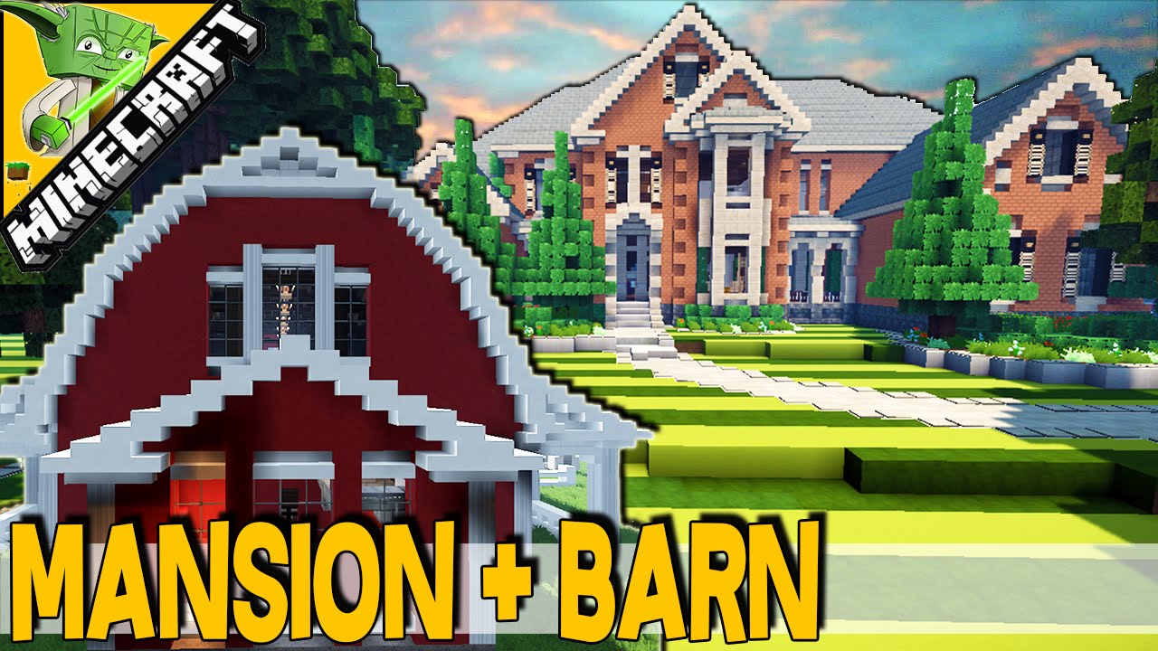 Minecraft Mansion, Barn, Guitar-Shaped Pool, Amazing layout | Best Mansion of 2015 |