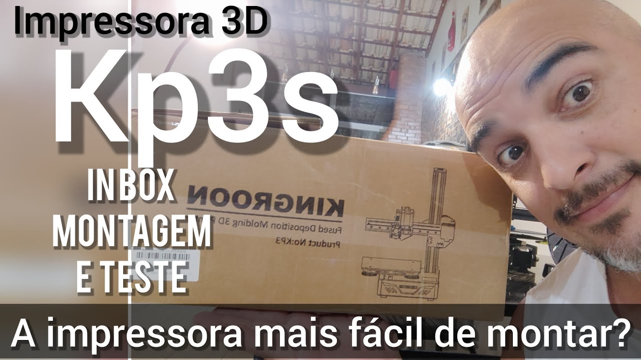 impressora mais f&aacute;cil de montar! kingroom KP3S. inbox, montagem e teste.