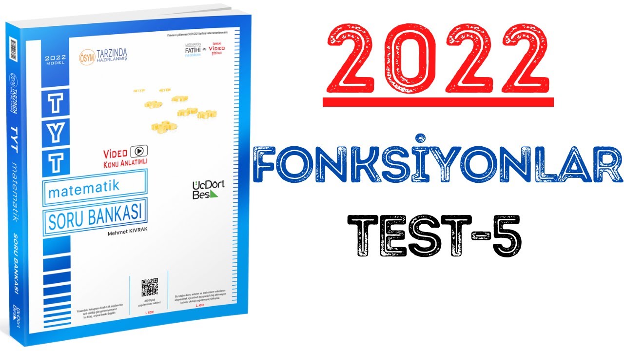 (2022)345 TYT MATEMATİK | FONKSİYONLAR TEST-5 | #yks2022 #tyt2022 #2022tayfa #345
