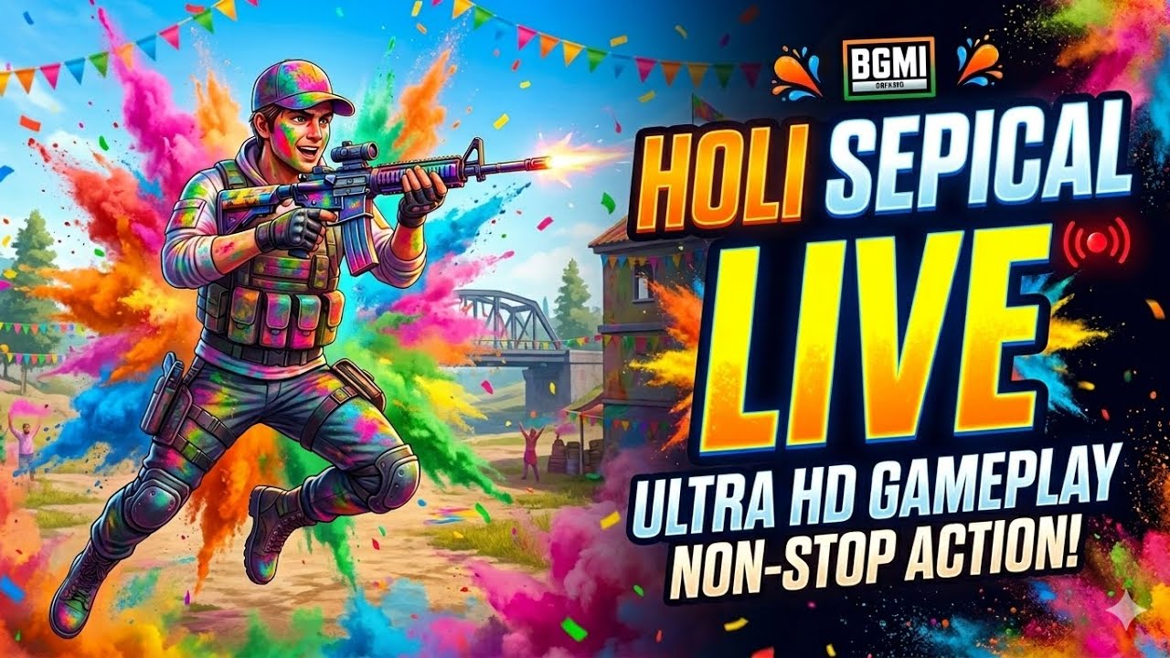 Holi Special BGMI Stream❤️