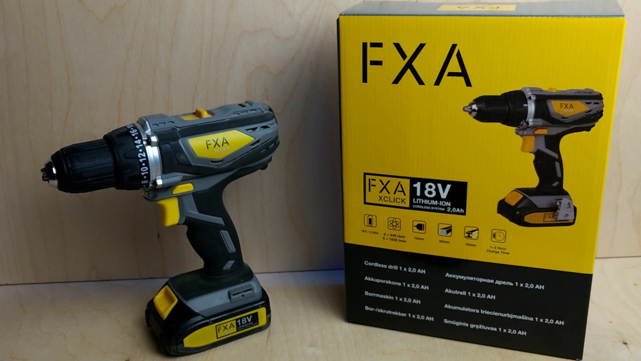 Шуруповёрт FXA XCLICK 18V 2Ah.
