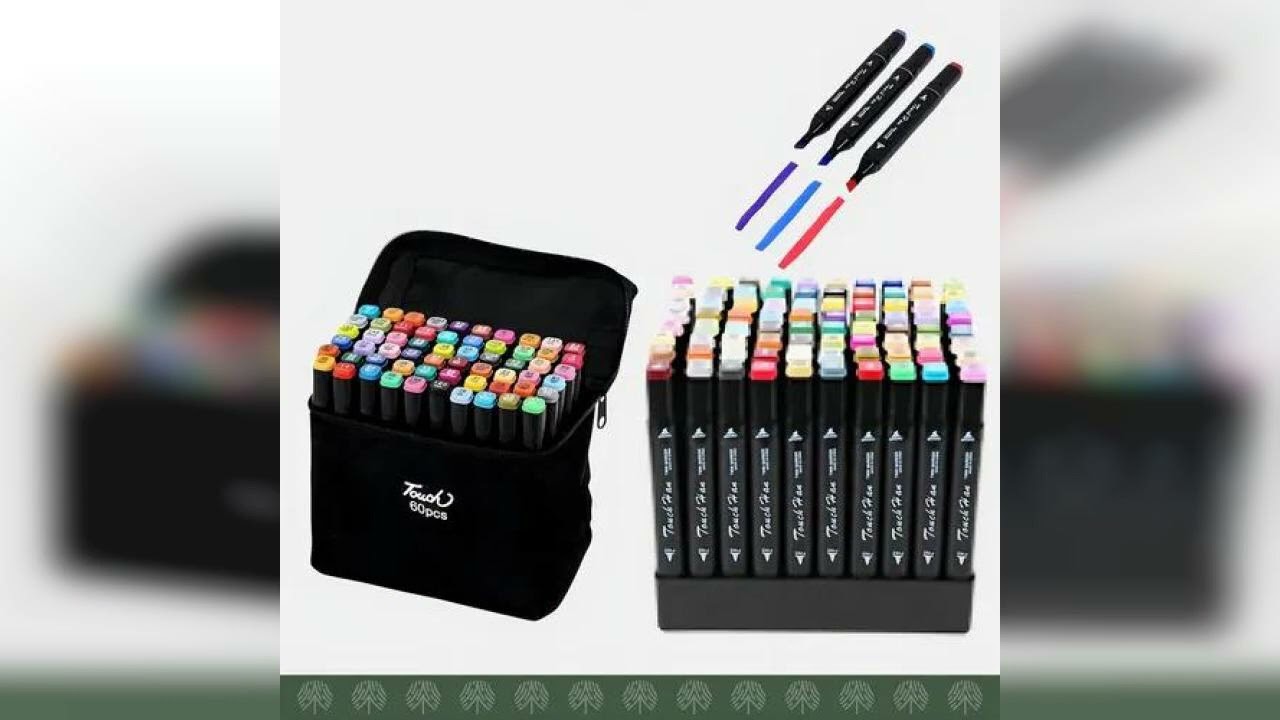 Review: Conjunto 60 Cores Canetas Permanente Adoro Festa Marcador Ponta Dupla
