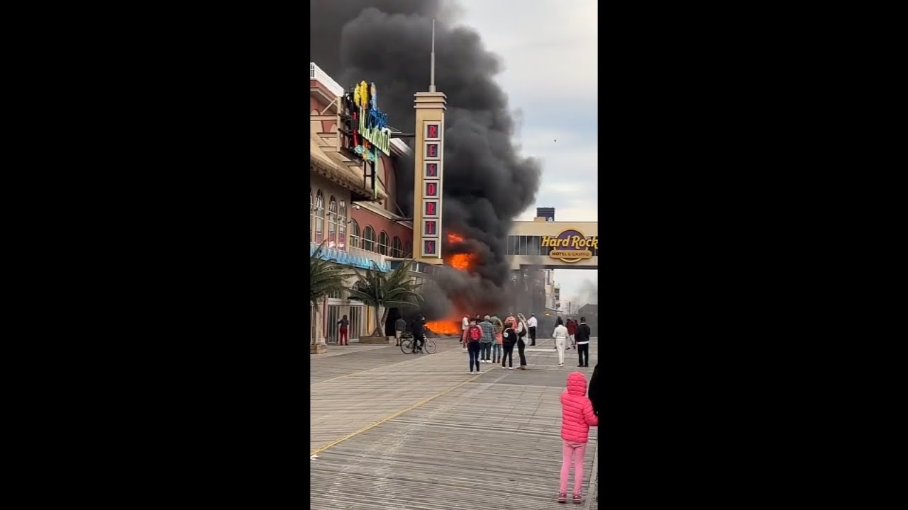 Large fire erupts on Atlantic City boardwalk in New Jersey