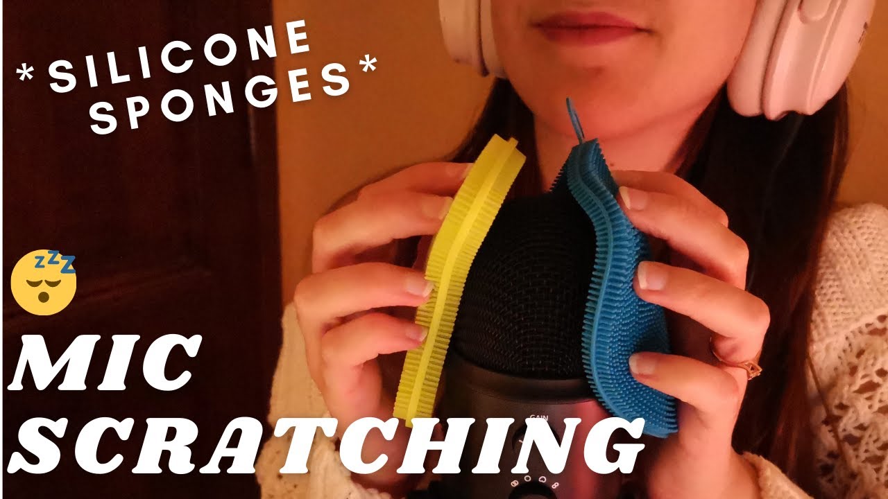 ASMR - Intense MIC SCRATCHING, RUBBING with SILICONE SPONGES (Scratching sponge against mic)