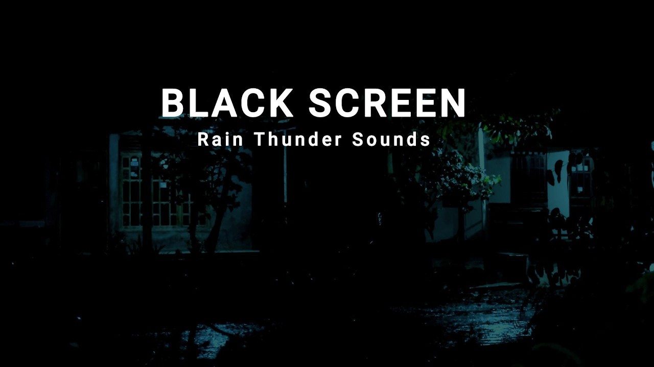 Black Screen Rain Storm 🌧️ Soft Thunder & Heavy Rain for Rest