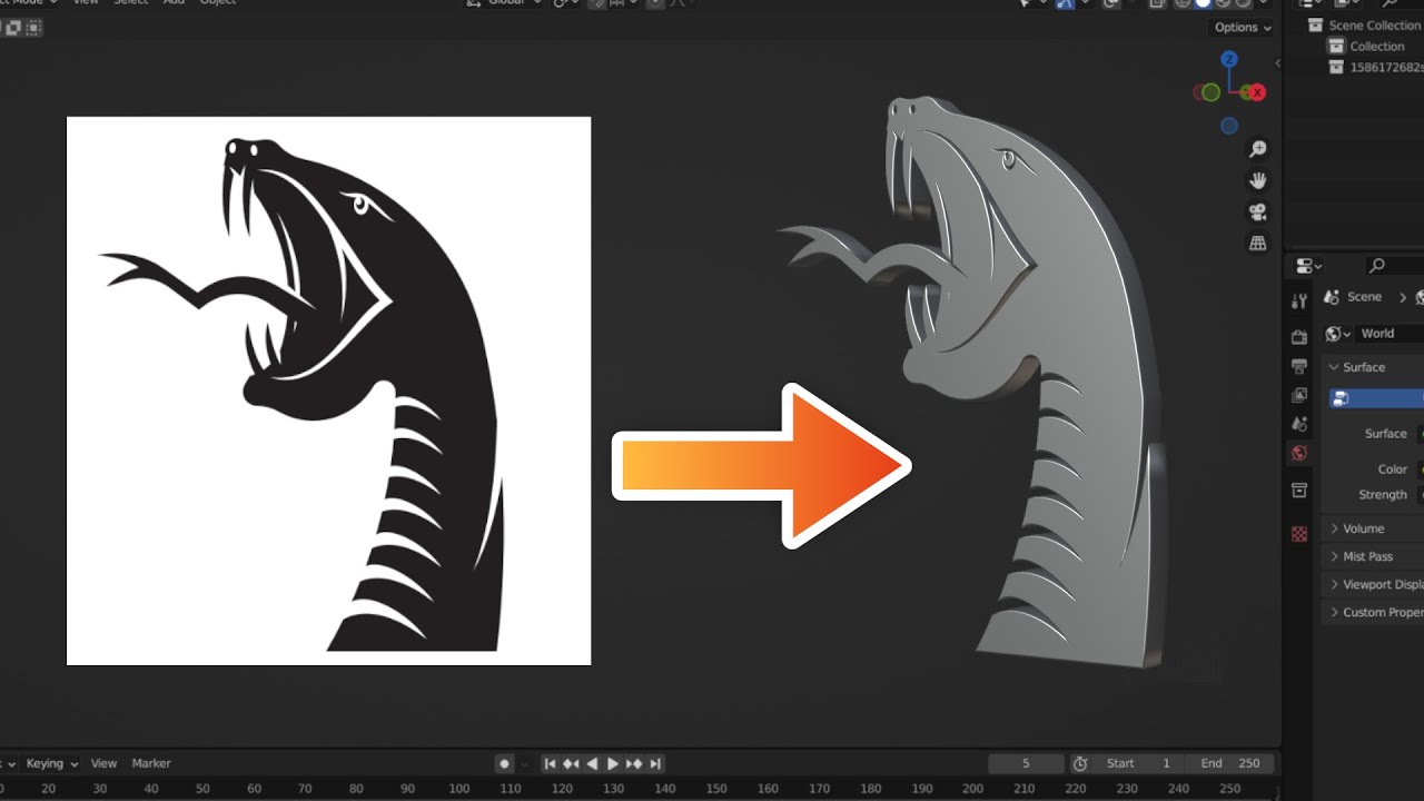 Конвертируйте файл .SVG в 3D | ЛЕГКИЙ урок по Blender