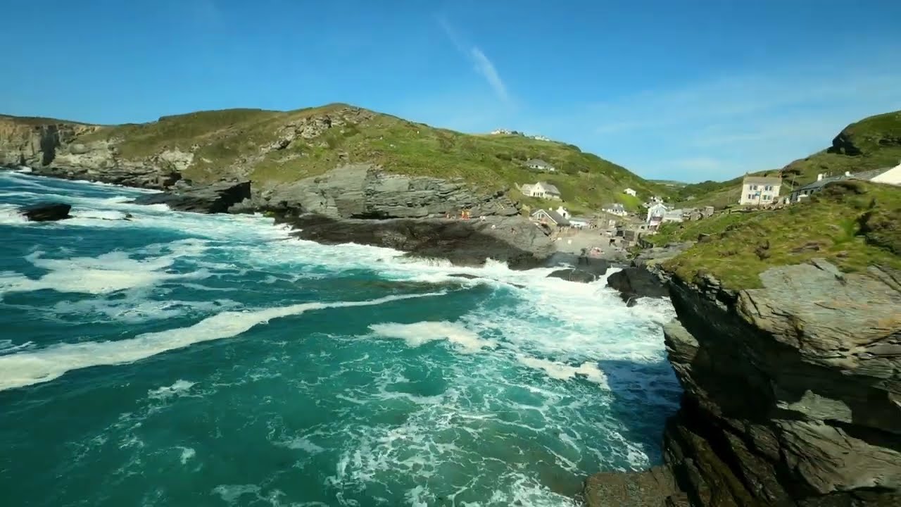 Trebarwith Strand and Gull Rock | Cornwall Drone Flight