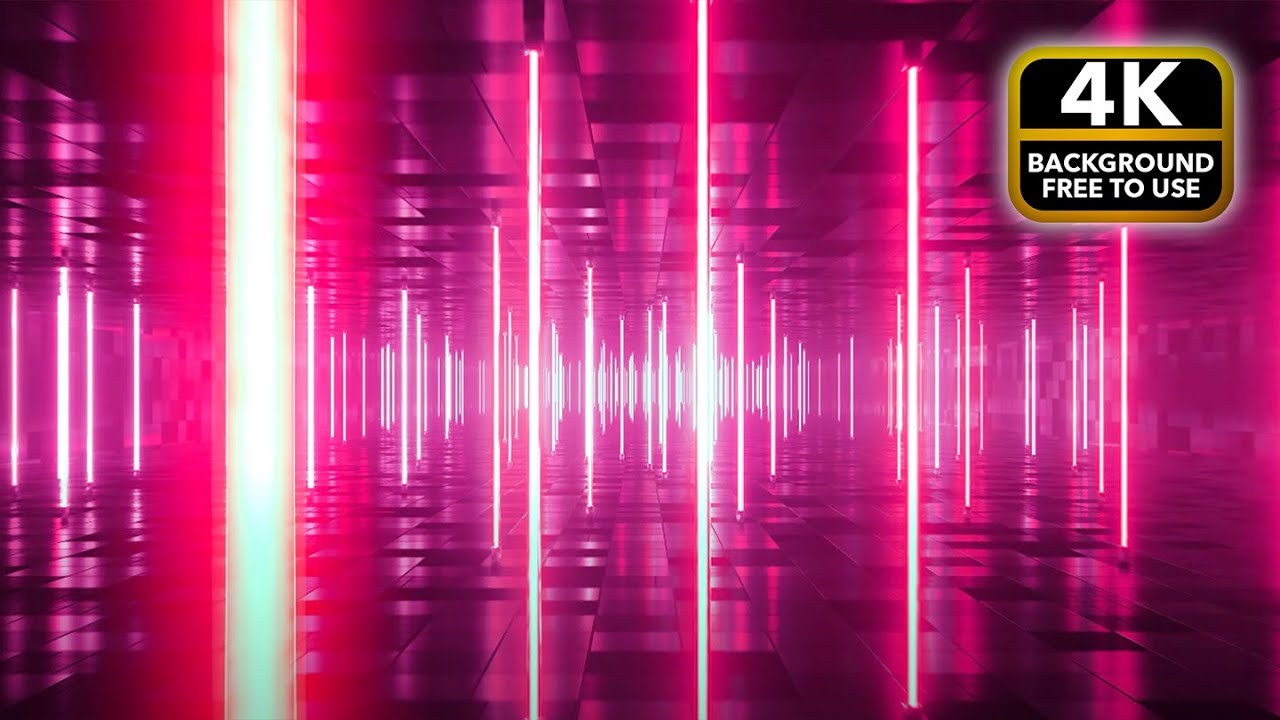 1h Neon Pink Lights Room | Light bars | Screensaver | LED Light | Pink Lights