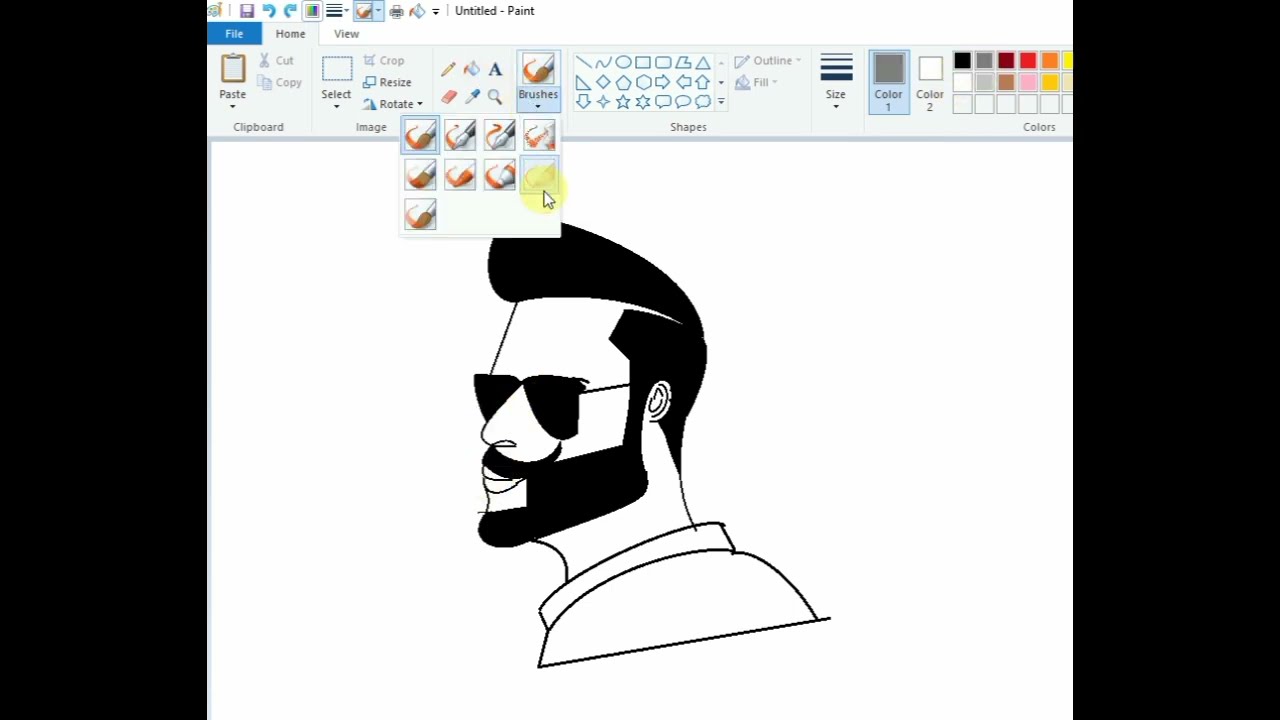 Ms Paint drawing tutorial step by step for beginners 