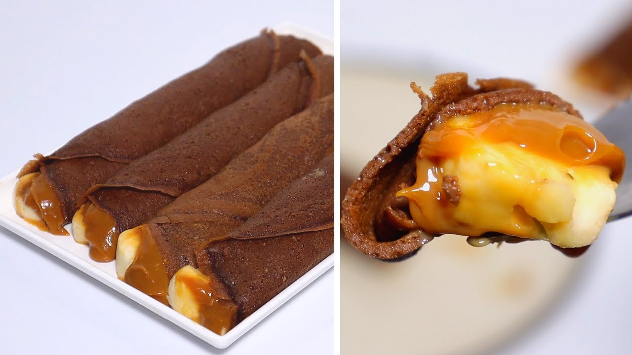 PANQUECA DE DOCE DE LEITE COM BANANA | PANQUECA DOCE