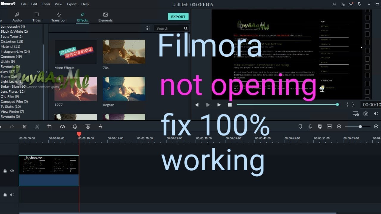 Filmora Not opening Fix 100% working 2020