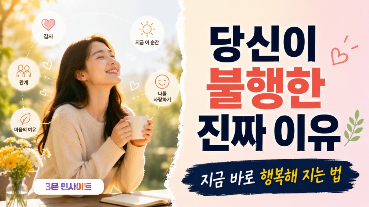 행복해지고 싶다면 절대 하지 말아야 할 것 | 프란치스코 교황, 법륜스님이 말하는 진짜 행복 | #행복 #자기계발 #긍정마인드 #3분_인사이트