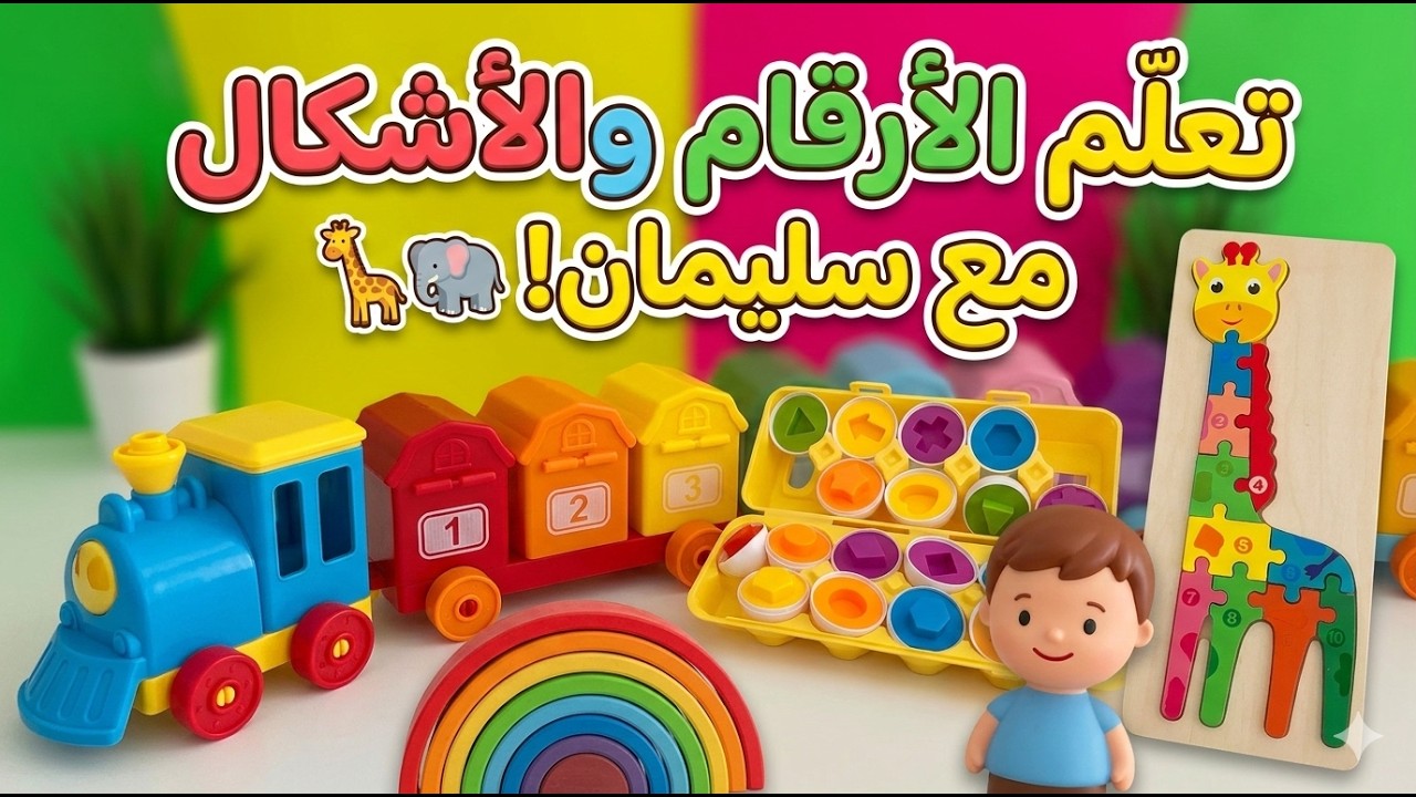 أكبر مغامرة تعليمية مع سليمان 🧩🚂: تعلم الأرقام والأشكال للأطفال (23 دقيقة)
