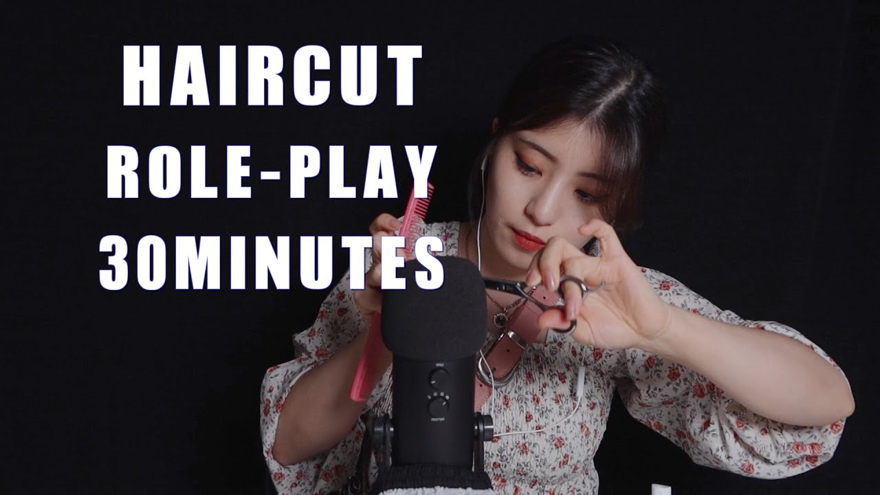 ASMR Hair cut Role-play 4 30minutes 자기전 듣는 가위소리 30분