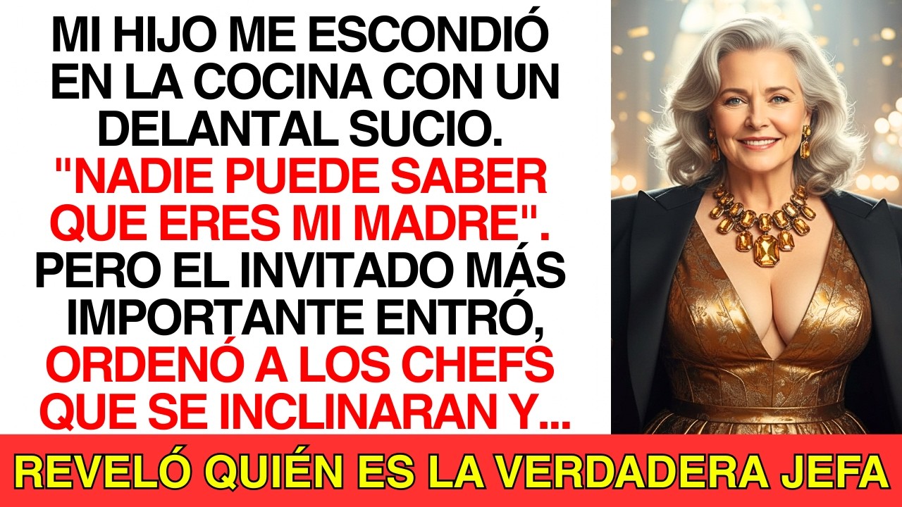 Mi hijo me obligó a lavar platos en su boda. Hasta que el millonario me llamó 